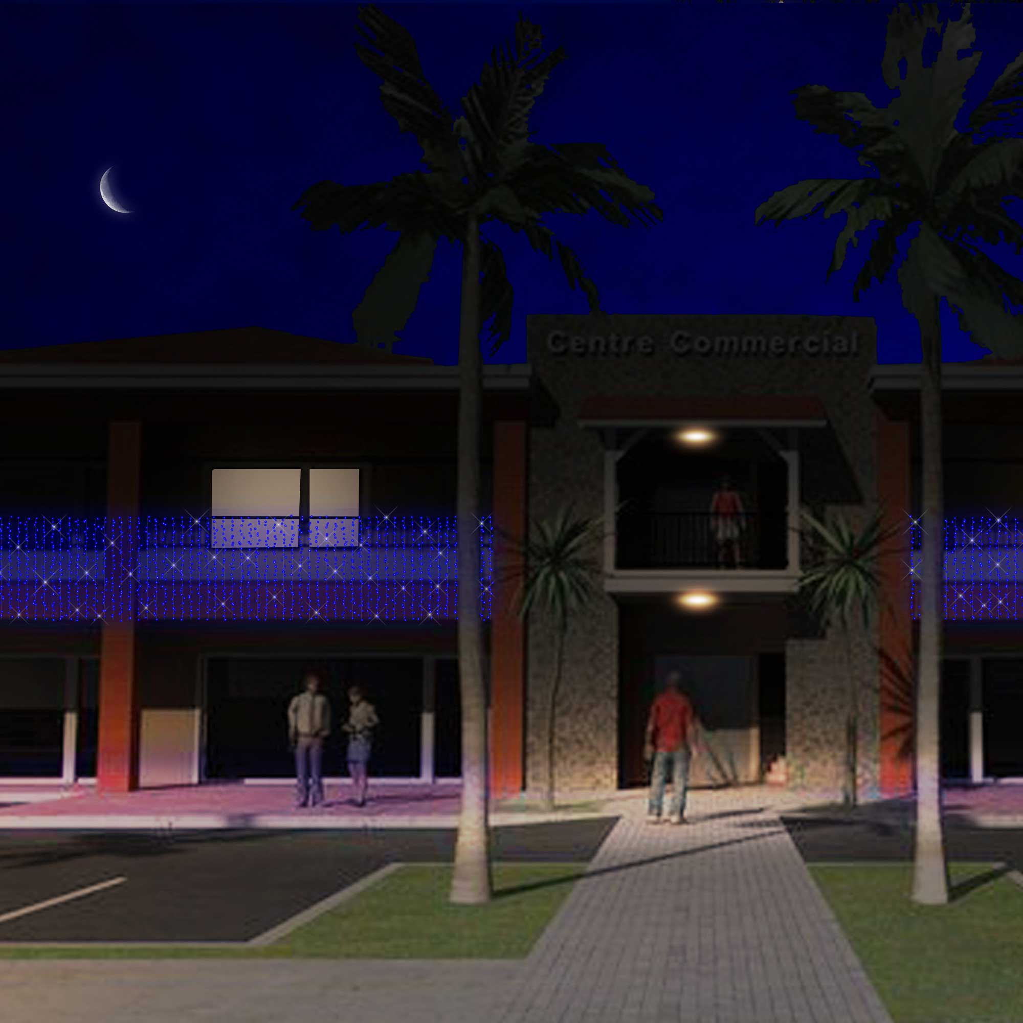 Frise scintillante H1,5 x L4m - 230V